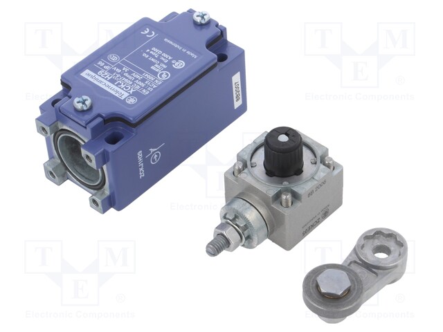 Limit switch; lever R 41mm, metal roller Ø22mm; NO + NC; 10A