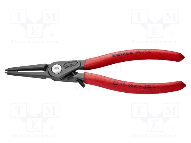 Pliers; internal circlip; Ring: internal; Pliers len: 180mm