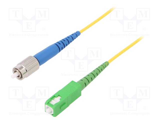 Fiber patch cord; FC,SCA; 2m; Optical fiber: 9/125um; yellow
