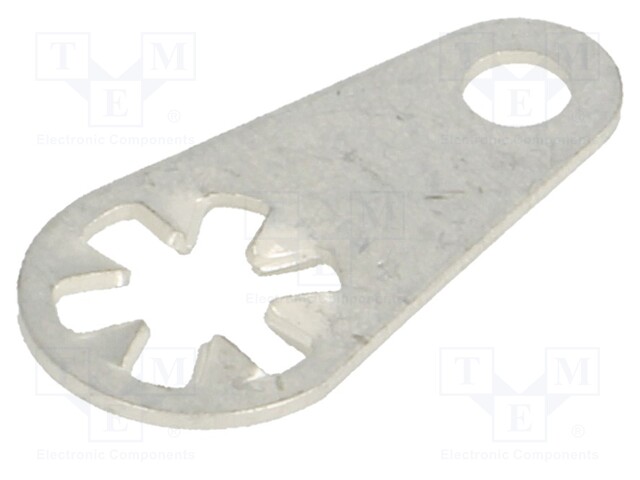 Solder lug terminal; 0.45mm; M3; Ø: 3.1mm; soldering; screw; brass
