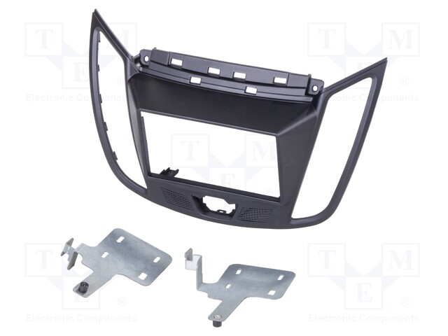 Radio mounting frame; Ford; 2 DIN; matt black