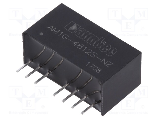 Converter: DC/DC; 1W; Uin: 36÷75V; 12VDC; Iout: 83mA; SIP8; 4.9g