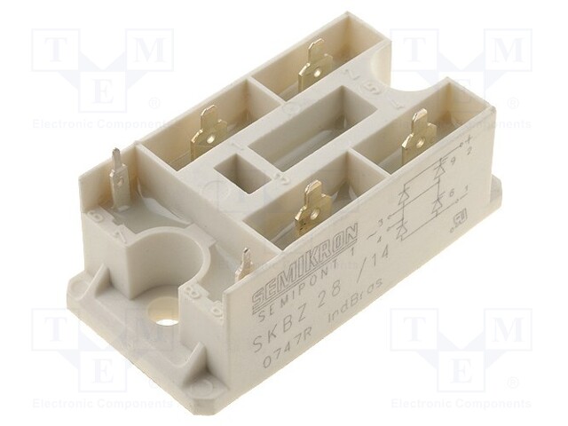 Bridge rectifier: half-controlled; Urmax: 1.4kV; If: 28A; screw