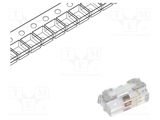 LED; SMD; 0402; red; 28.5mcd; 1x0.55x0.3mm; 140°; 1.6÷2.4V; 20mA