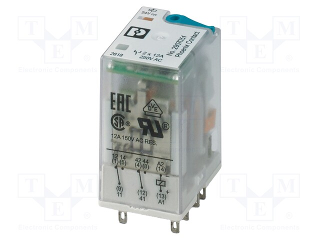 Relay: industrial; Mounting: socket