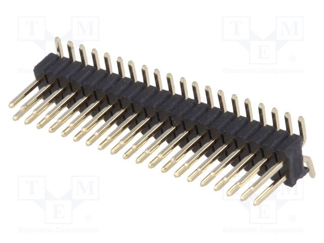 Pin header; pin strips; male; PIN: 40; vertical; 1.27mm; SMT; 2x20