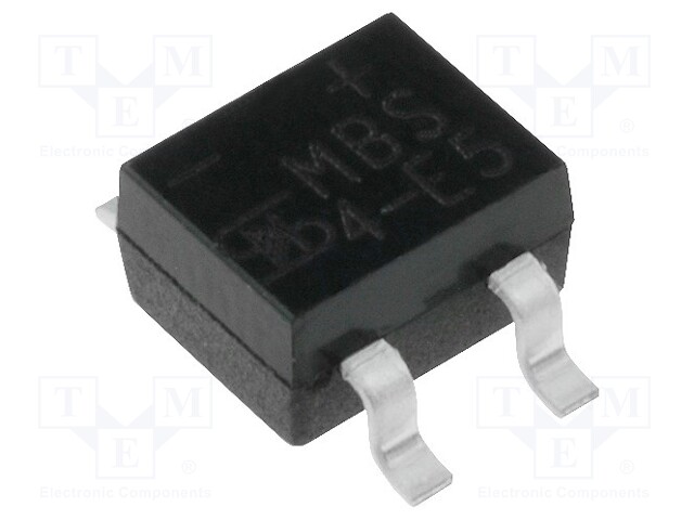 Single-phase bridge rectifier; Urmax: 400V; If: 0.8A; Ifsm: 35A