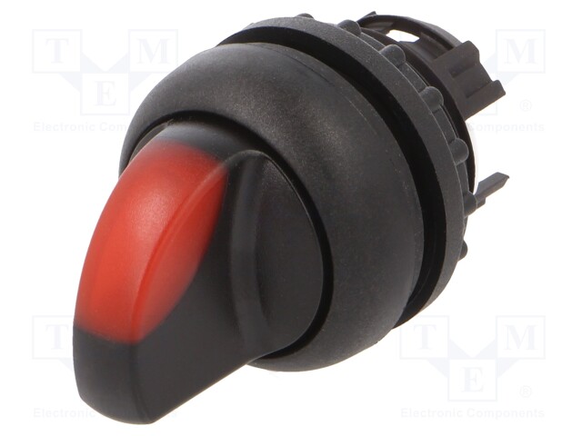 Switch: rotary; Stabl.pos: 3; 22mm; red; Illumin: M22-FLED,M22-LED