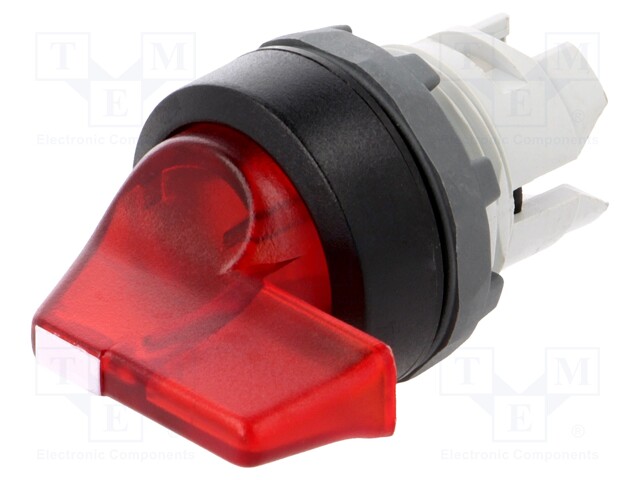 Switch: rotary; Stabl.pos: 2; 22mm; red; Illumin: MLB-1; IP66; Pos: 3