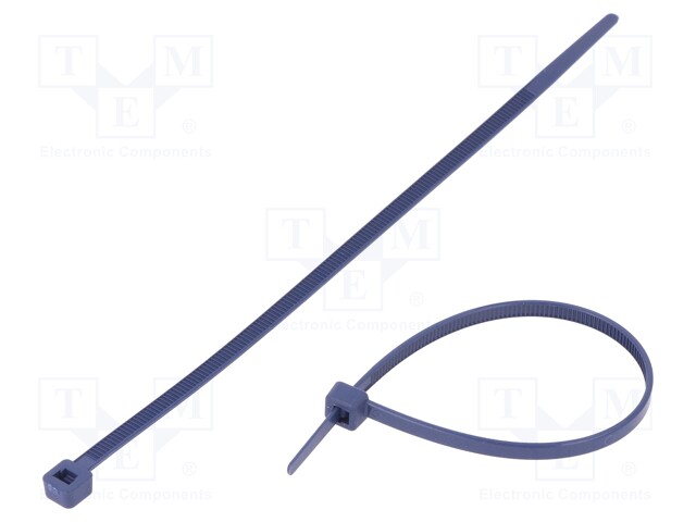 Cable tie; with metal; L: 153mm; W: 3.5mm; polyamide; 110N; blue