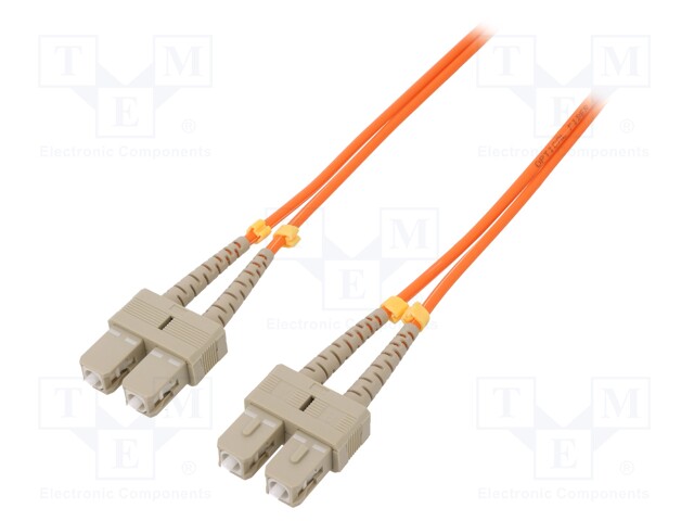 Fiber patch cord; OM2; both sides,SC/UPC; 3m; LSZH; orange