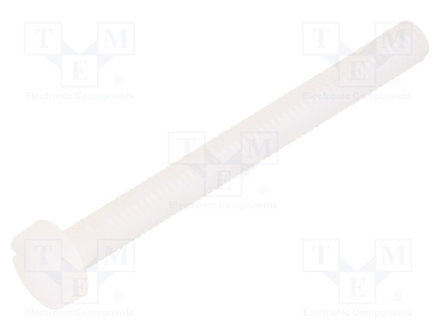 Screw; M3x30; 0.5; Head: cheese head; slotted; 0,9mm; polyamide