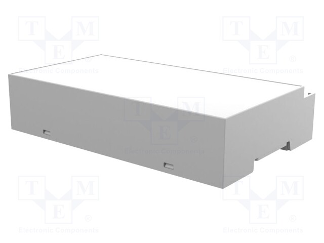 Enclosure: for DIN rail mounting; ABS + PC; grey