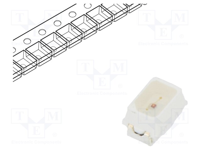 LED; SMD; Mini PLCC2,2014; red; 230÷530mcd; 2x1.4x1.3mm; 120°; 20mA