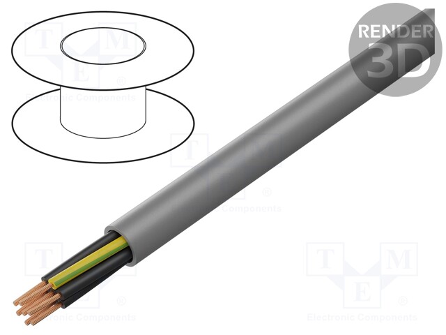 Wire: control cable; FLAME-JZ-H; Insulation: FRNC; Colour: grey