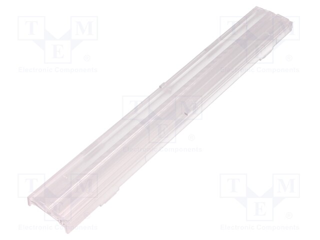 LED lens; rectangular; transparent; H: 9.5mm; Application: LM561B