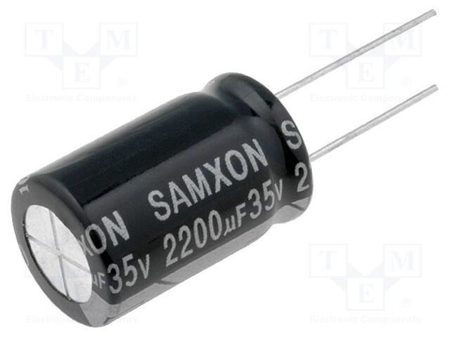 Capacitor: electrolytic; low impedance; THT; 2200uF; 35VDC; ±20%