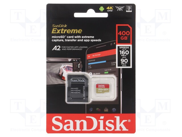 Memory card; Extreme,A2 Specification; SD XC Micro; 400GB