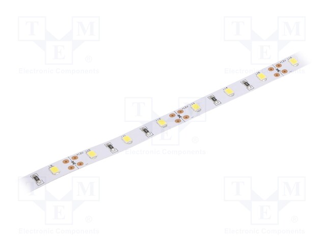 LED tape; white cold; 2835; 12V; LED/m: 60; 8mm; IP20; 4.8W/m