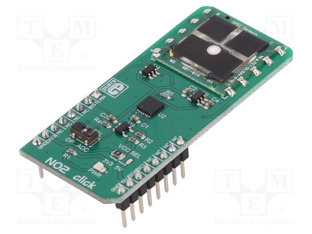 Click board; nitrogen-dioxide sensor; I2C,analog; LMP91000