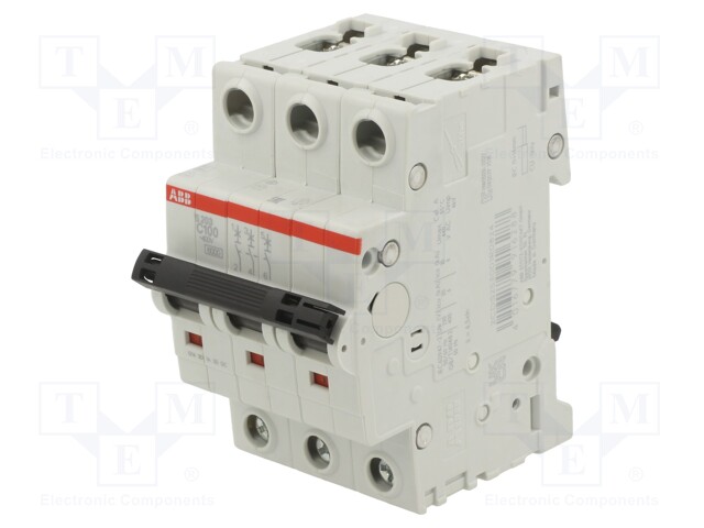 Circuit breaker; 400VAC; Inom: 100A; Poles: 4; DIN; Charact: C; 6kA