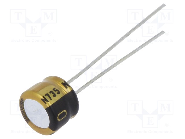 Capacitor: electrolytic; THT; 33uF; 16VDC; Ø6.3x5mm; Pitch: 2.5mm