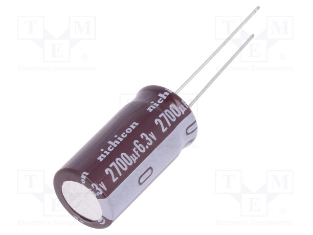 Capacitor: electrolytic; low impedance; THT; 2700uF; 6.3VDC; ±20%