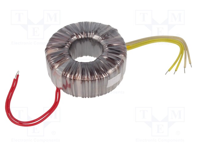 Transformer: toroidal; 120VA; 230VAC; 12V; 12V; 5A; 5A; 1.3kg; H: 40mm