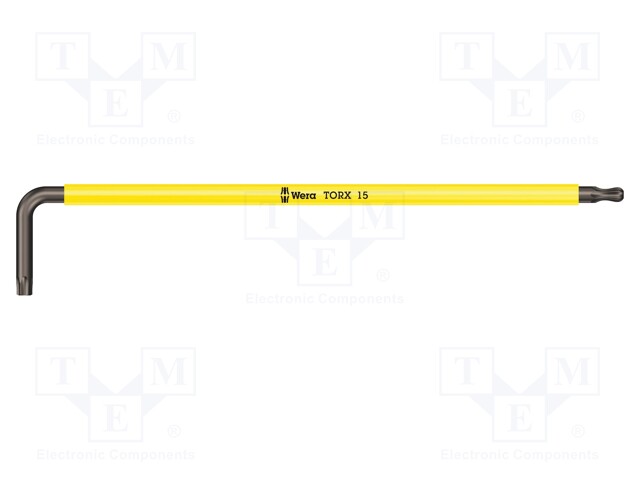 Wrench; spherical,Torx®; TX15; Overall len: 123mm; steel; long