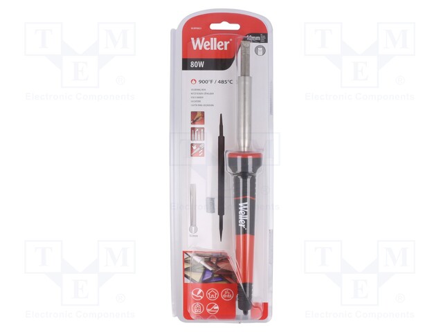 Soldering iron: with htg elem; 80W; 230V