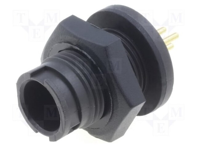 Connector: circular; Series: EN2; socket; male; THT; PIN: 3; 6.5A