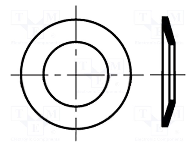 Washer; spring,conical; M5; D=11mm; h=1.55mm; spring steel