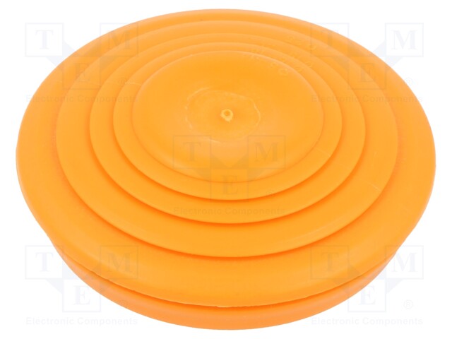 Grommet; elastomer thermoplastic TPE; orange; Øcable: 0÷34mm
