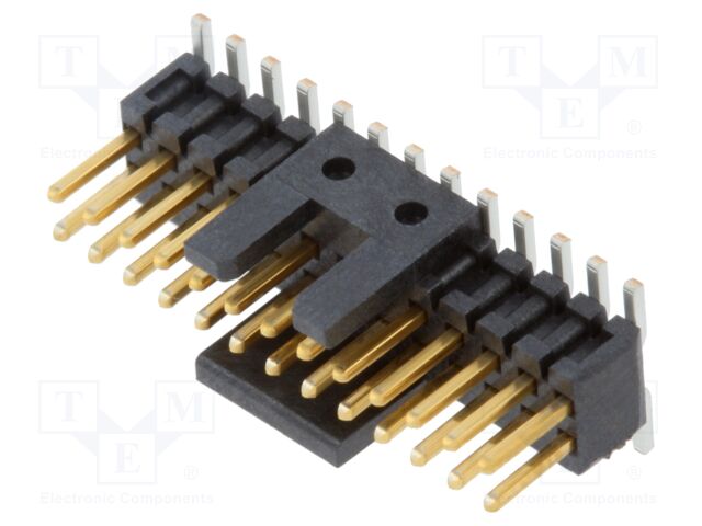 Connector: pin strips; male; PIN: 26; 1.27mm; gold flash; SMT; reel