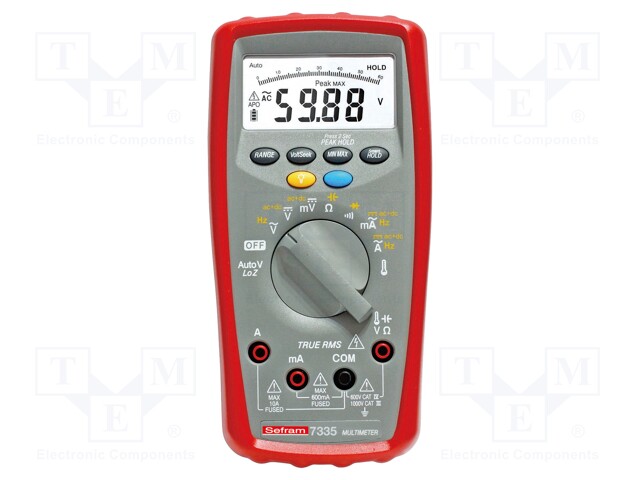 Digital multimeter; 3x/s; VDC: 60m/600V; VAC: 60m/1000V