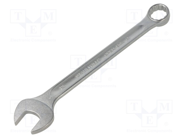 Wrench; combination spanner; 21mm; chromium plated steel