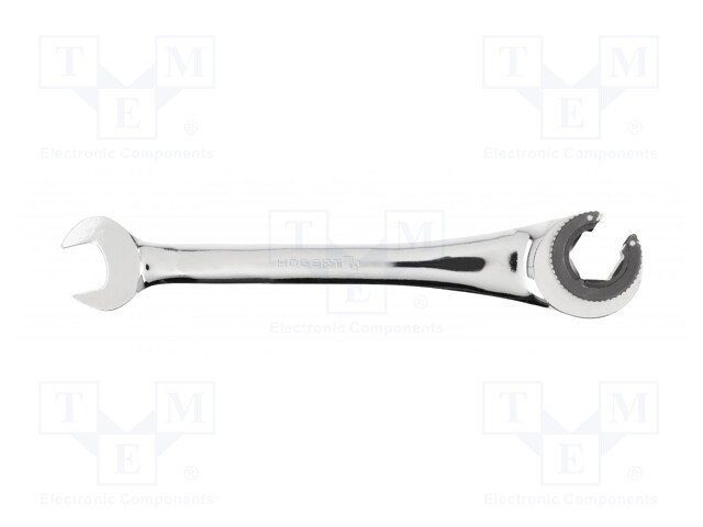 Wrench; flare nut wrench,with ratchet; 13mm; Overall len: 190mm