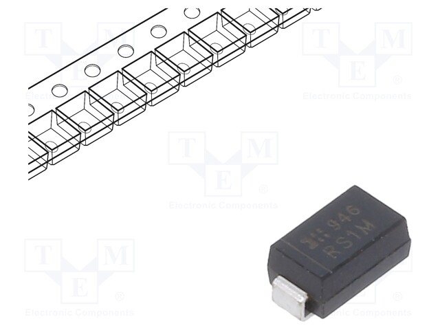 Diode: rectifying; SMD; 1kV; 1A; 500ns; Package: reel,tape; SMA