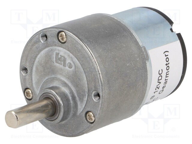 Motor: DC; with gearbox; 3÷12VDC; 500mA; Shaft: D spring; 6rpm