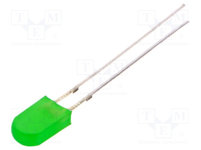 LED; rectangular; 2.43x5x8.6mm; yellow green; 100÷150mcd; 100°