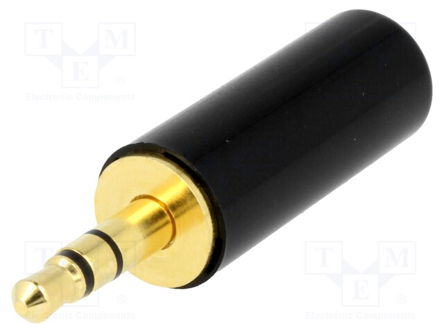 Plug; Jack 3,5mm; male; stereo; straight; for cable; soldering