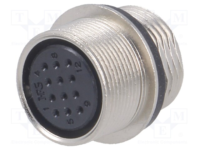 Socket; Connector: circular; HR25; female; PIN: 12; threaded joint