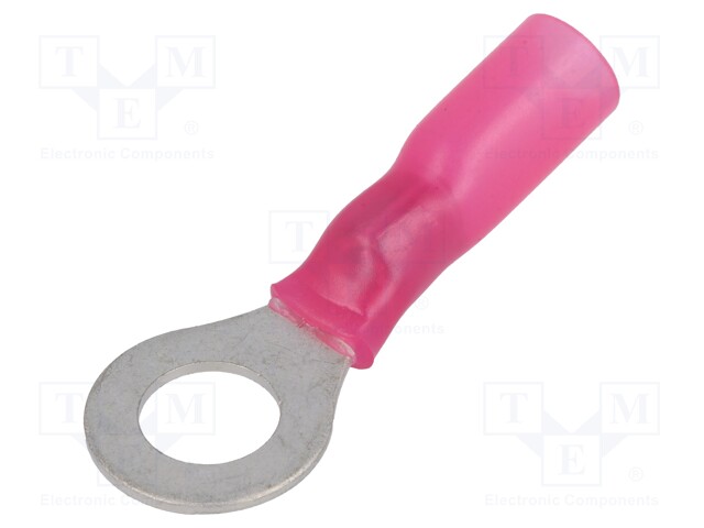 Ring terminal; M6; Ø: 6.5mm; 0.5÷1.5mm2; crimped; for cable; red