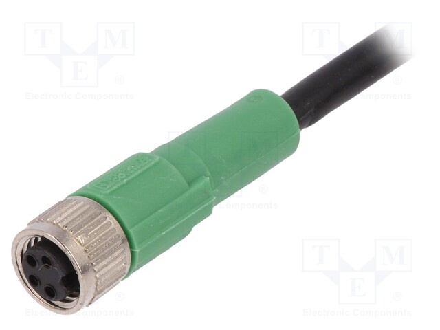 Connection lead; M8; PIN: 4; straight; 10m; plug; 30VAC; 4A; -25÷90°C