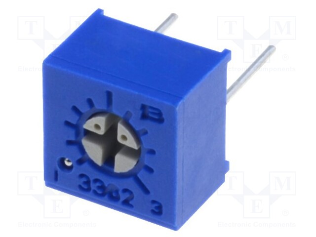 TRIMMER POTENTIOMETER, 20KOHM 1TURN THROUGH HOLE