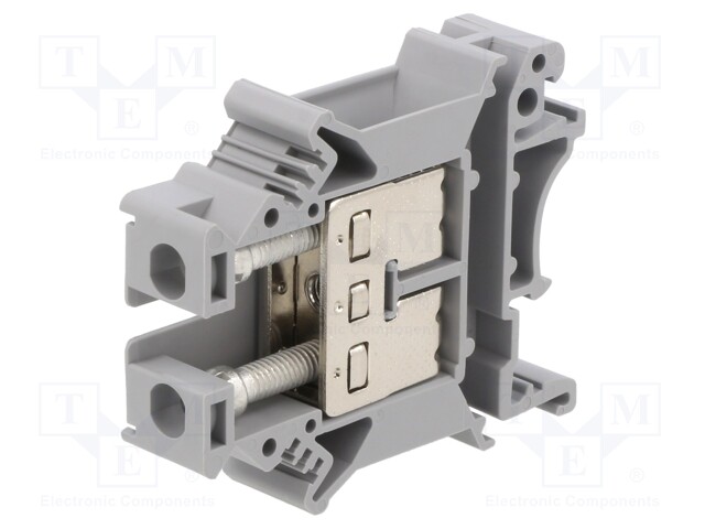 Splice terminal: rail; grey; screw terminal; polyamide; TS32,TS35