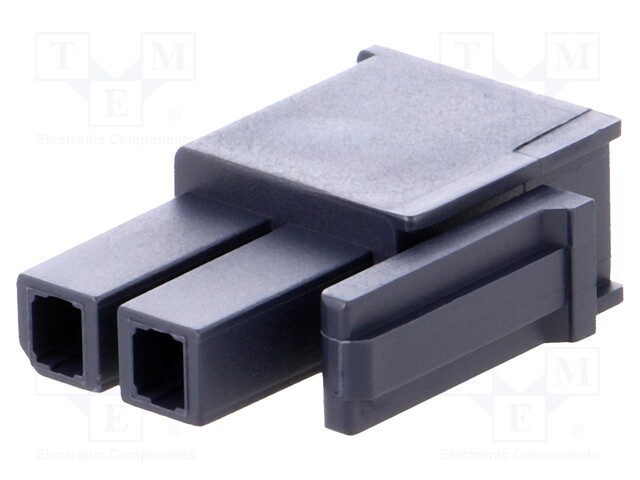 Plug; wire-board; female; Mega-Fit; 5.7mm; PIN: 2; Layout: 2x1; 23A