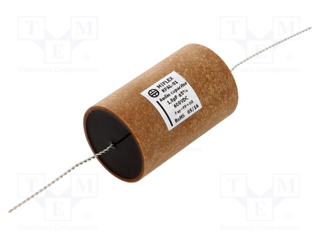 Capacitor: aluminum-polypropylene-paper; 1uF; 600VDC; ±5%; 0.004