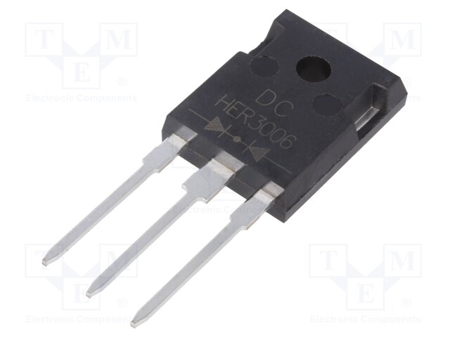 Diode: rectifying; THT; 600V; 30A; Package: tube; TO3P; 100ns