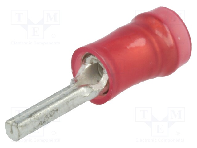 Wire pin terminal; Ø: 1.8mm; 0.3÷1.42mm2; crimped; for cable; red